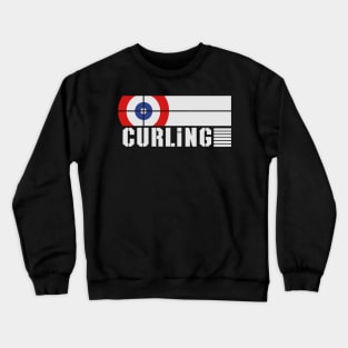 Curling winter sport curling with text Crewneck Sweatshirt